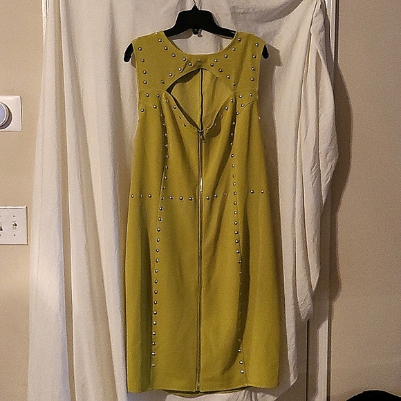 Dresses & Skirts - Party dress from f2f lime green silver studs 3xl